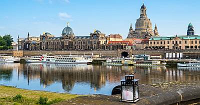 Blick auf Dresden bei der Singelreise